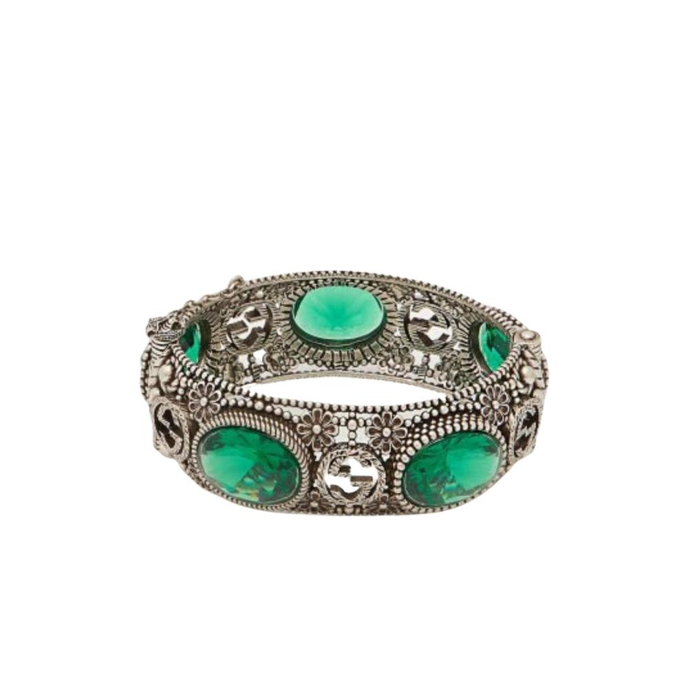 Gucci - Crystal-Embellished Sterling-Silver Bracelet